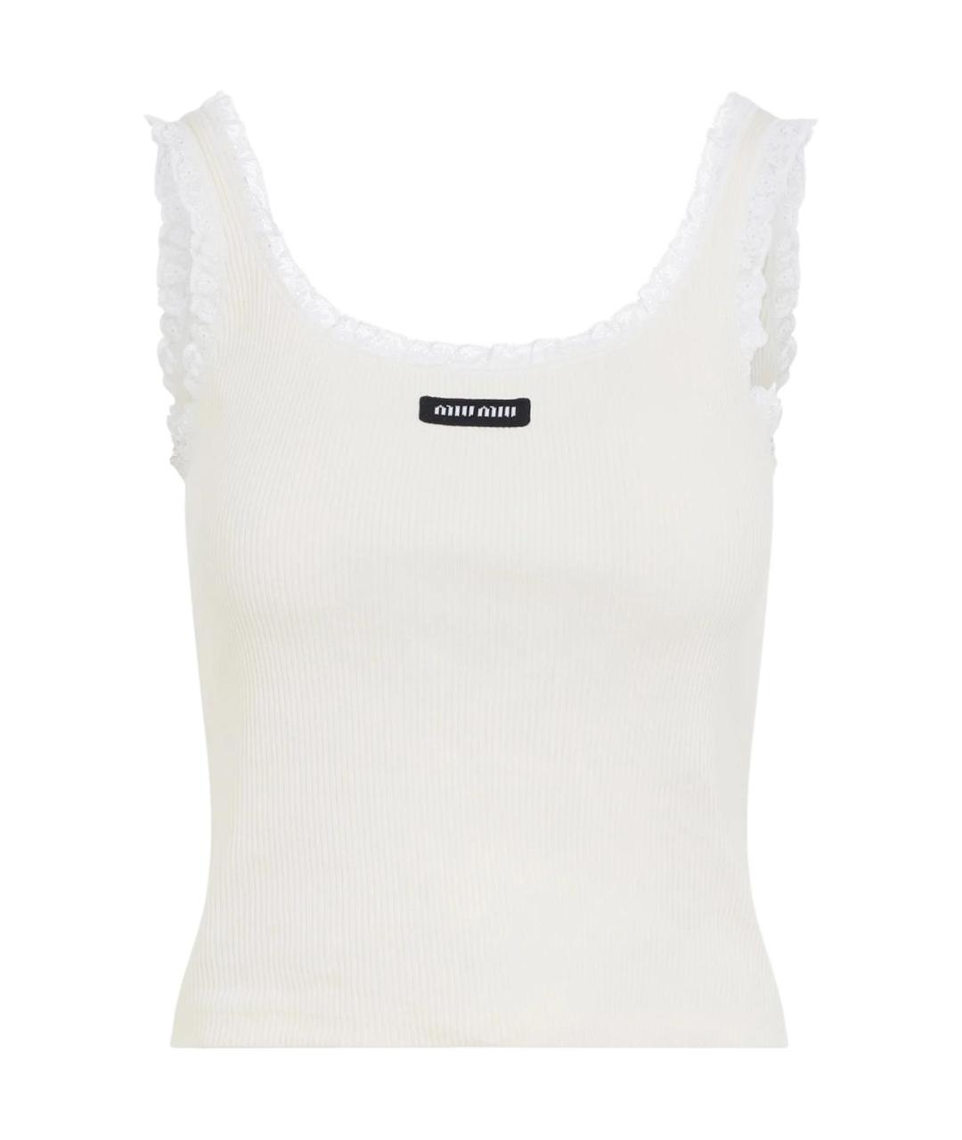 MIU MIU Белая майка, фото 1