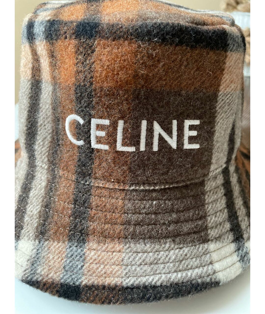 CELINE PRE-OWNED Коричневая шерстяная шляпа, фото 2
