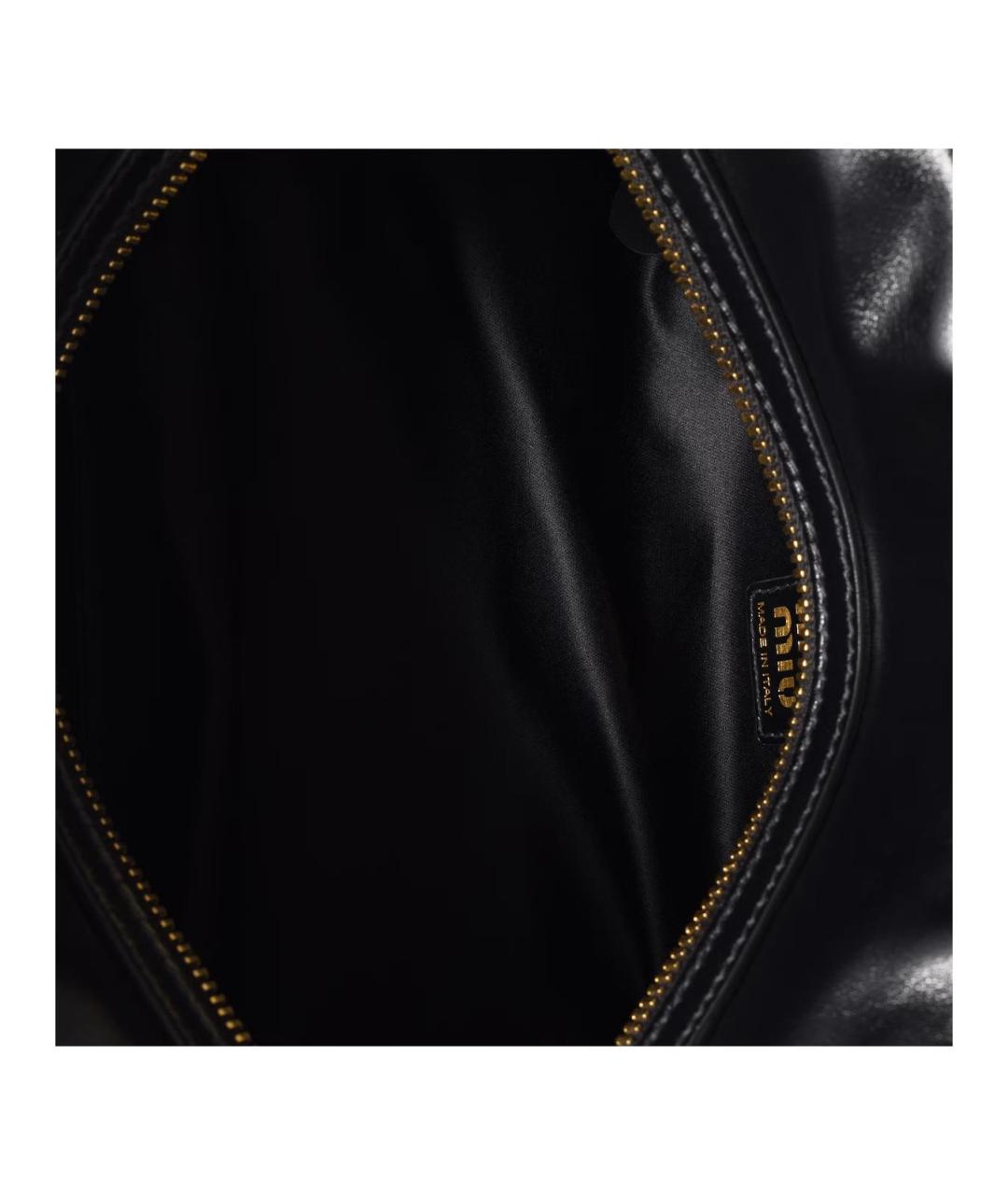 MIU MIU Черная кожаная сумка с короткими ручками, фото 4