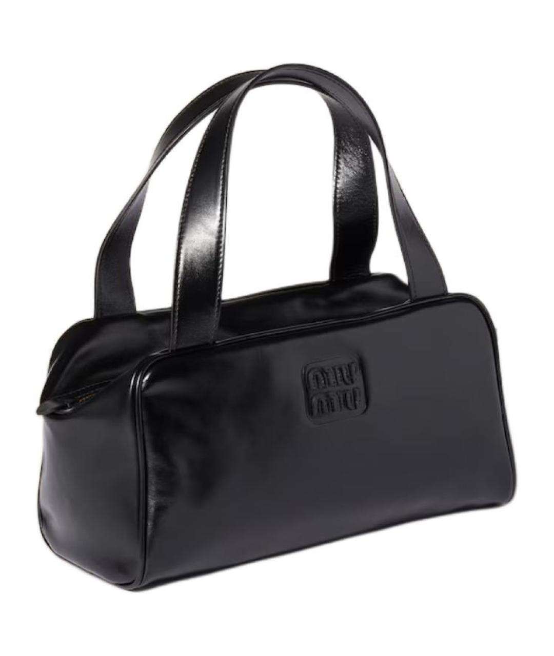 MIU MIU Черная кожаная сумка с короткими ручками, фото 2