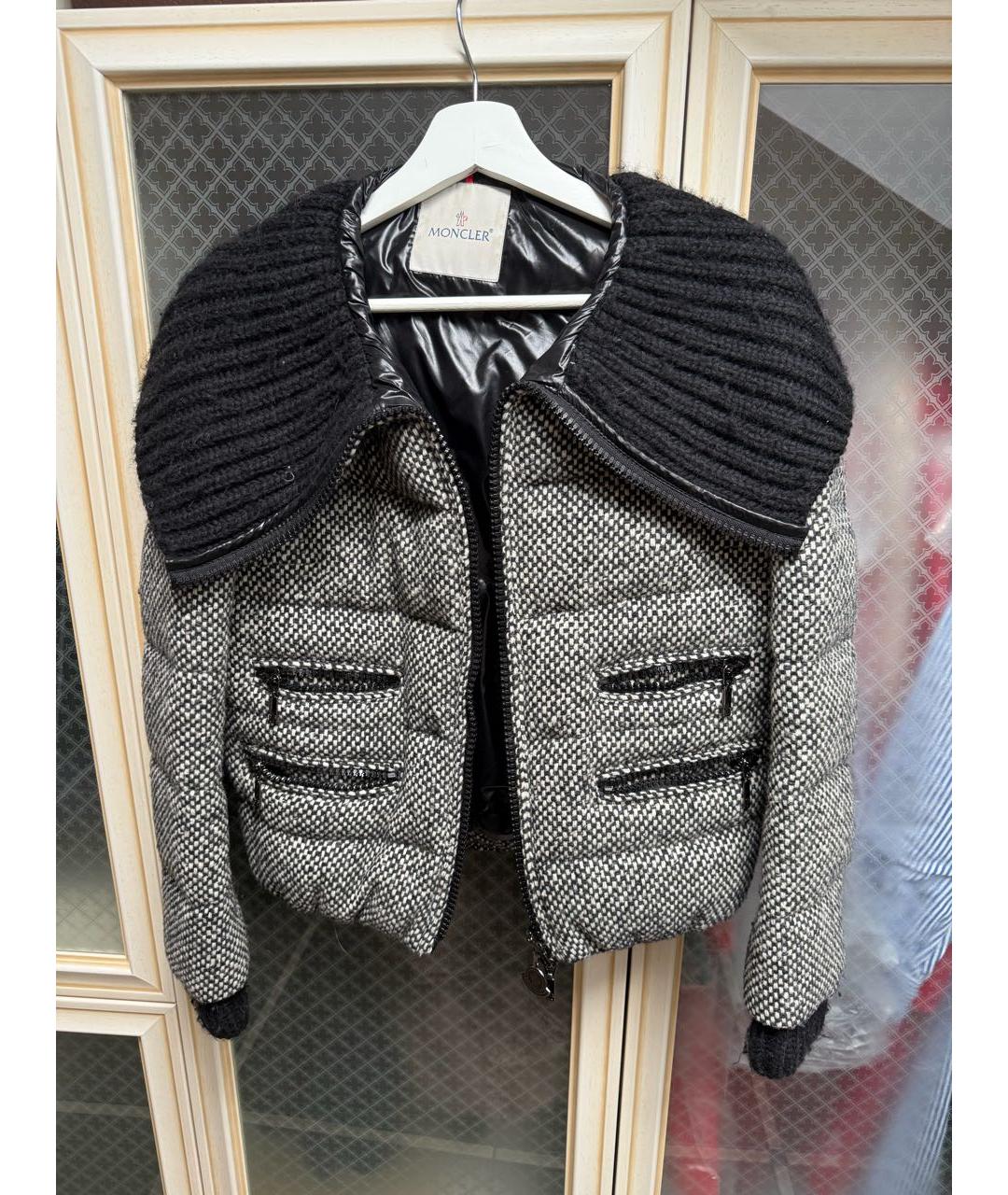 MONCLER Серая шерстяная куртка, фото 4