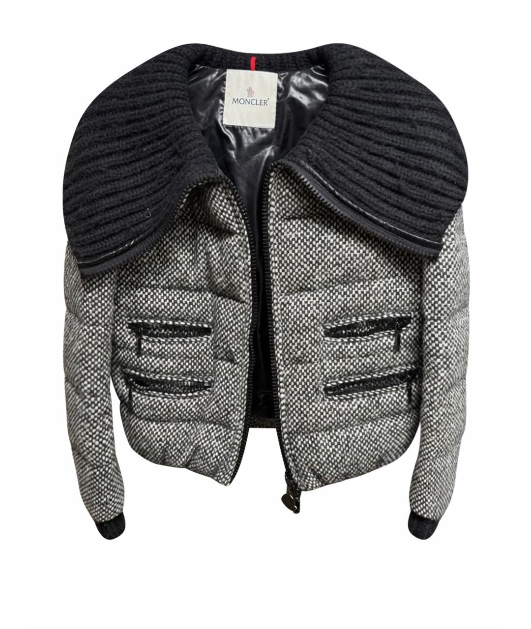 MONCLER Серая шерстяная куртка, фото 1