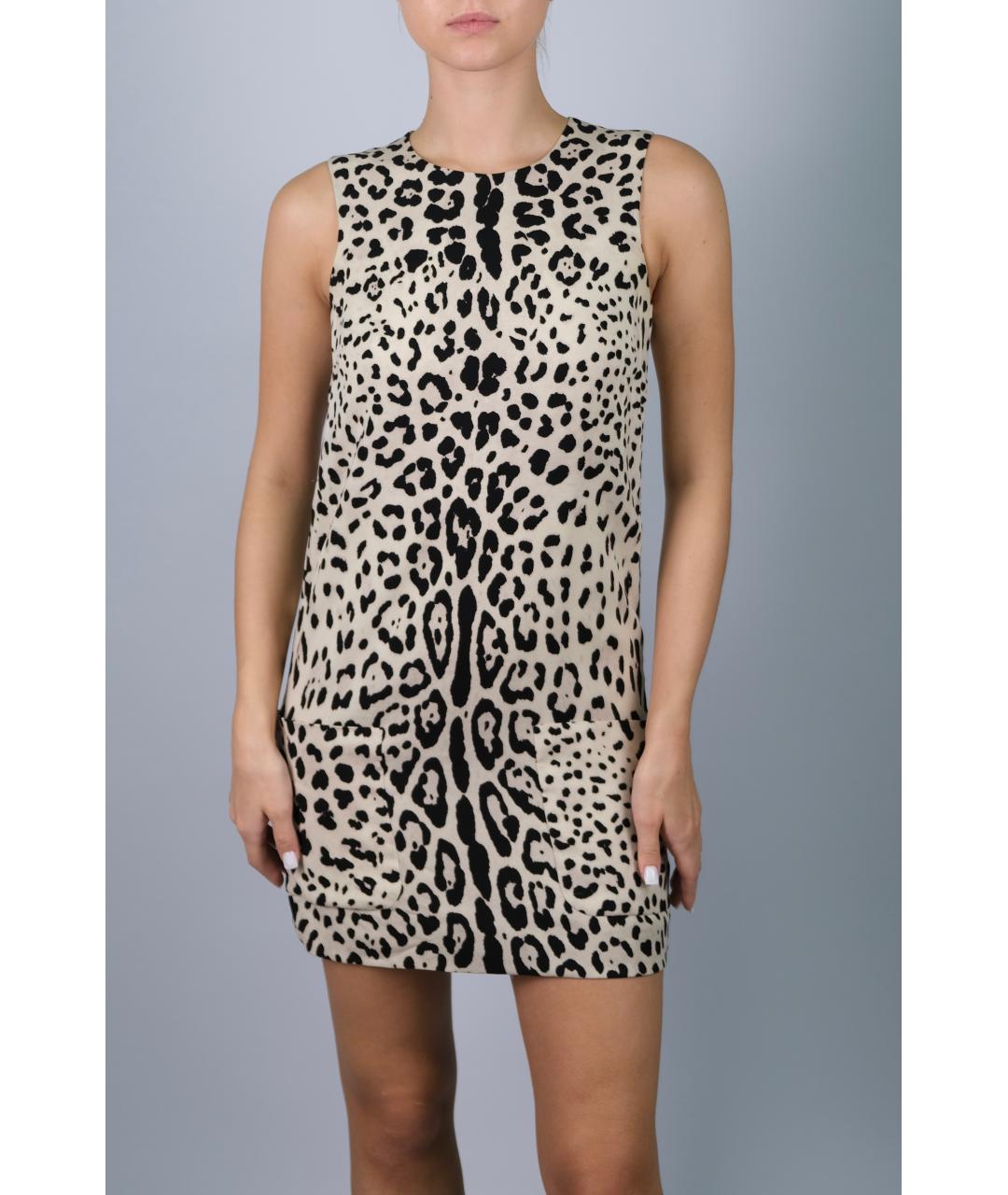 DOLCE&GABBANA Мульти шелковое коктейльное платье, фото 8
