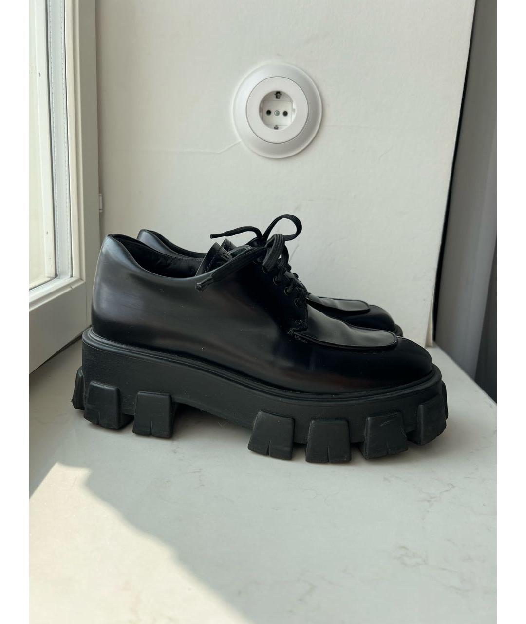 PRADA Черные кожаные лоферы, фото 8