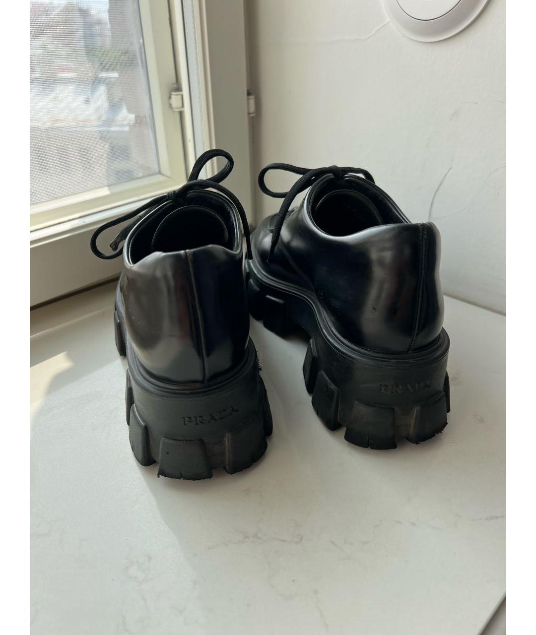 PRADA Черные кожаные лоферы, фото 4