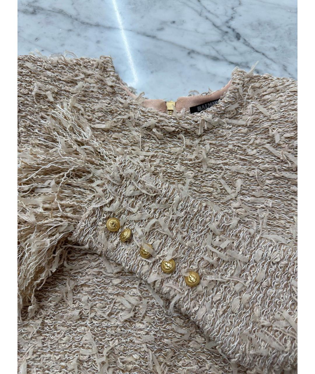 BALMAIN Мульти вискозное коктейльное платье, фото 2