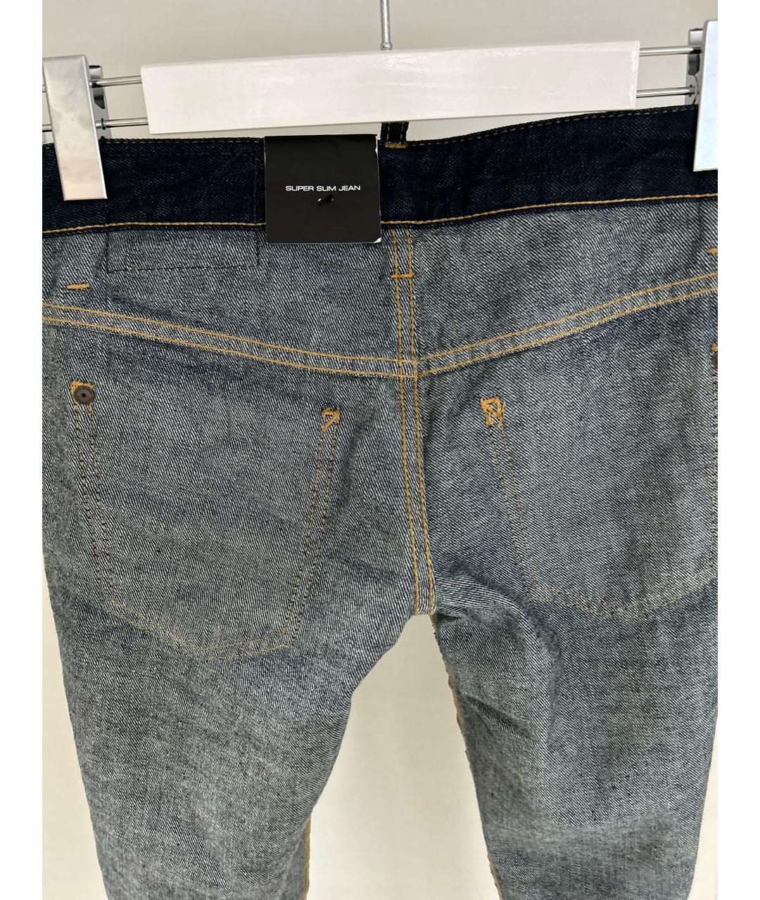 DSQUARED2 Синие хлопко-эластановые джинсы слим, фото 3
