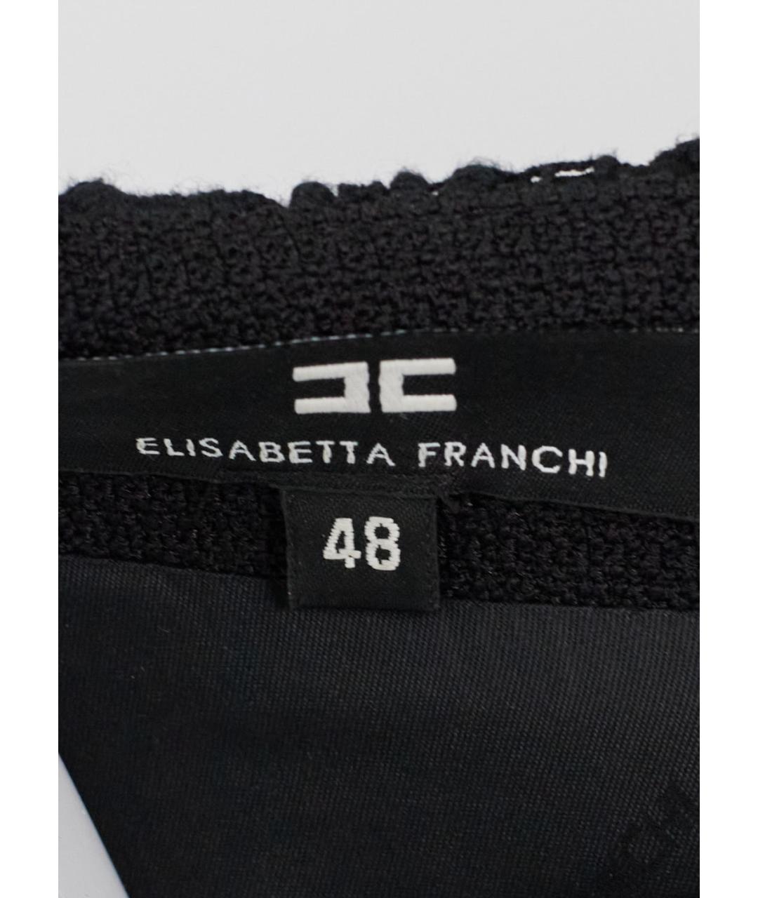 ELISABETTA FRANCHI Черное полиэстеровое коктейльное платье, фото 3