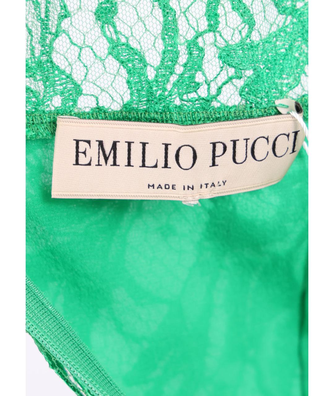EMILIO PUCCI Зеленые вискозное коктейльное платье, фото 3