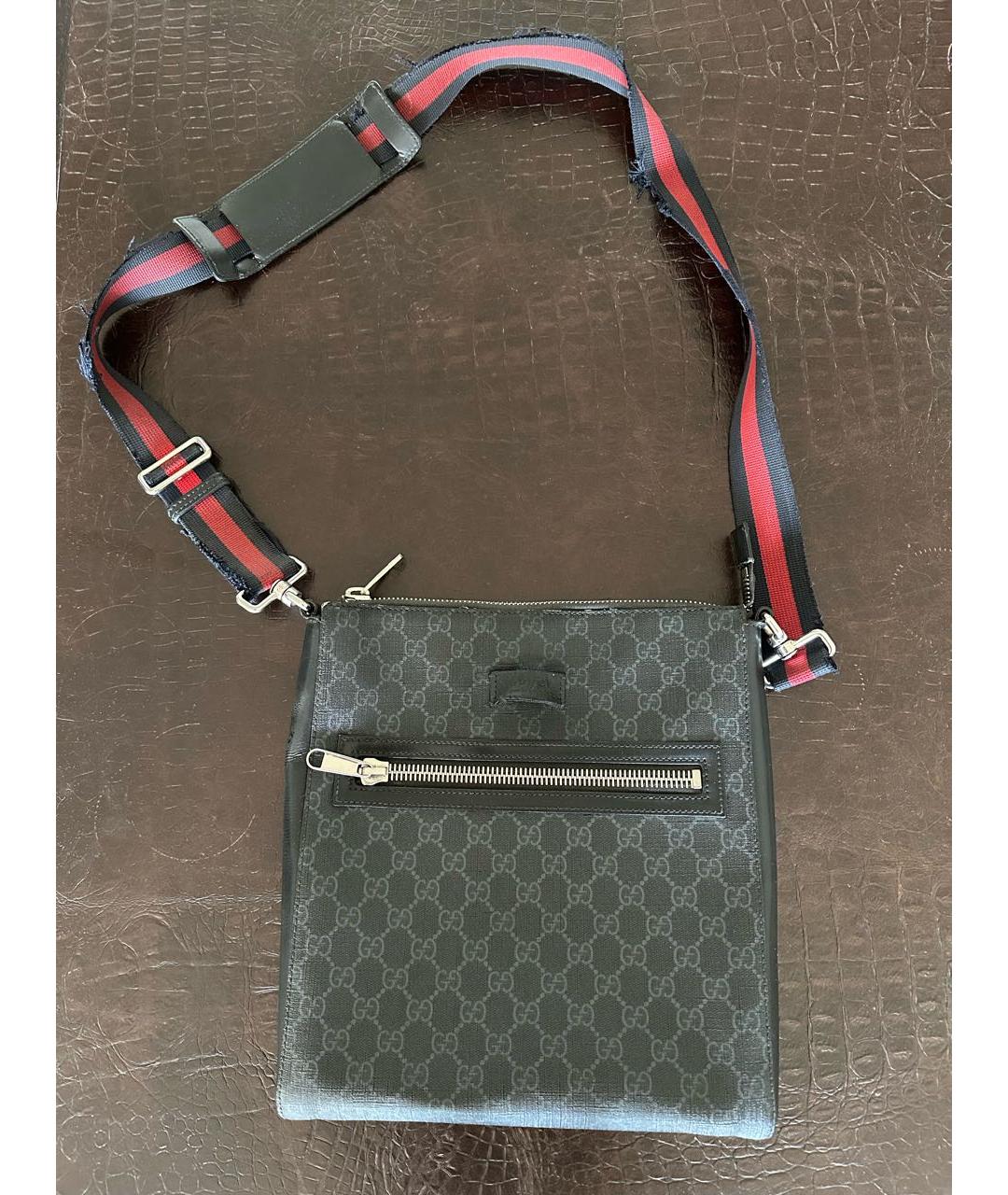 GUCCI Черная кожаная сумка на плечо, фото 4