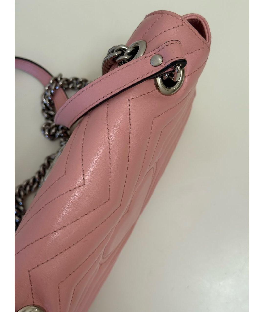 GUCCI Розовая кожаная сумка через плечо, фото 4