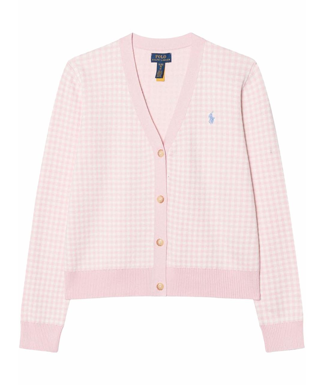POLO RALPH LAUREN Розовый хлопковый кардиган, фото 1