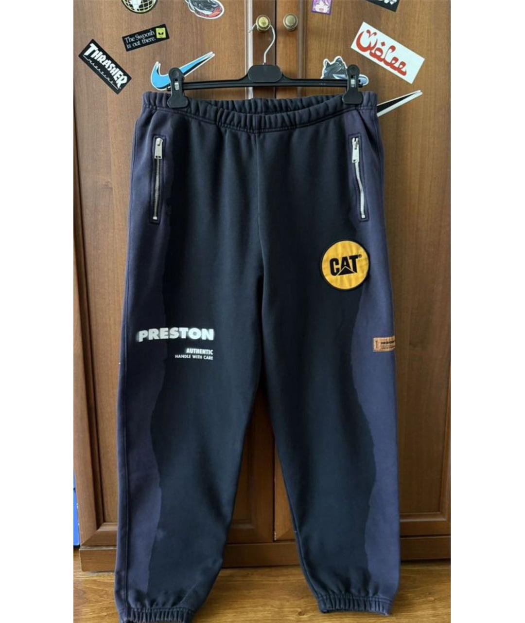 HERON PRESTON Темно-синие хлопковые повседневные брюки, фото 9