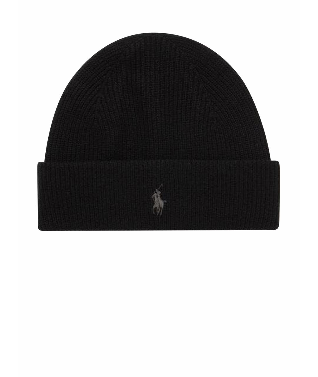 POLO RALPH LAUREN Черная кашемировая шапка, фото 1