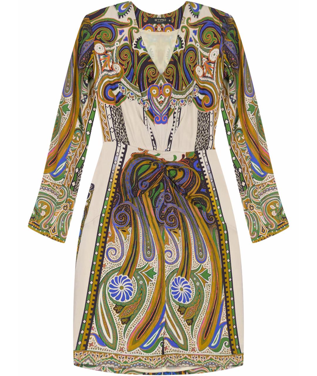 ETRO Мульти шелковое повседневное платье, фото 1