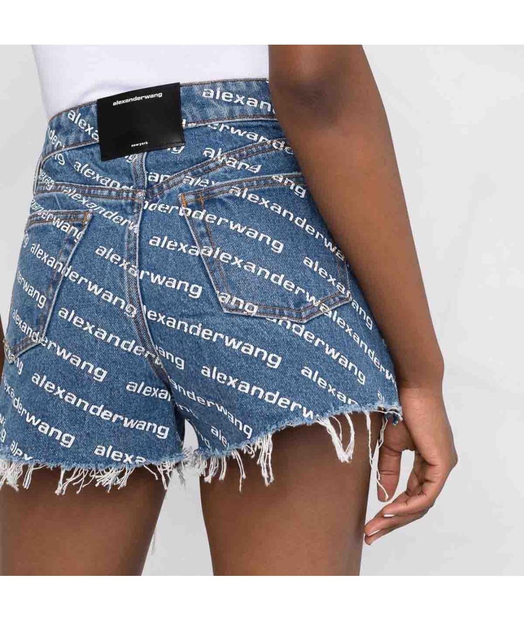 ALEXANDER WANG Голубые хлопковые шорты, фото 3