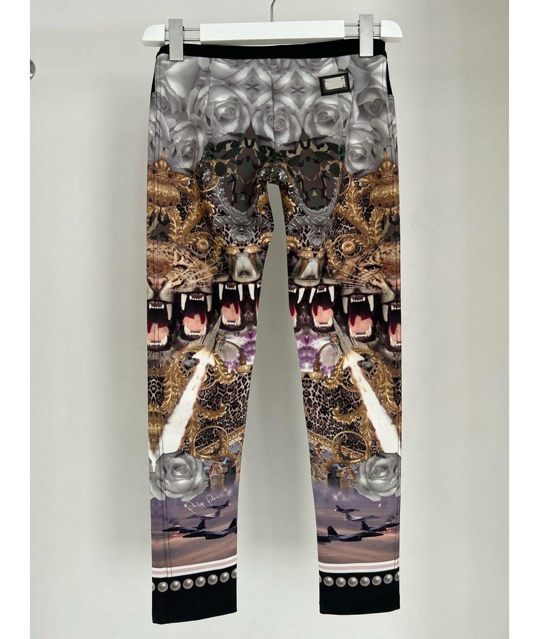 PHILIPP PLEIN Мульти брюки узкие, фото 2