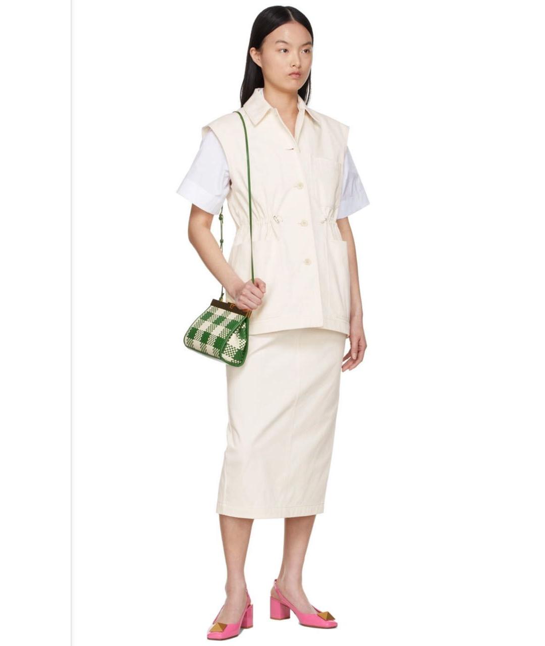 SPORTMAX Белый хлопковый жилет, фото 8