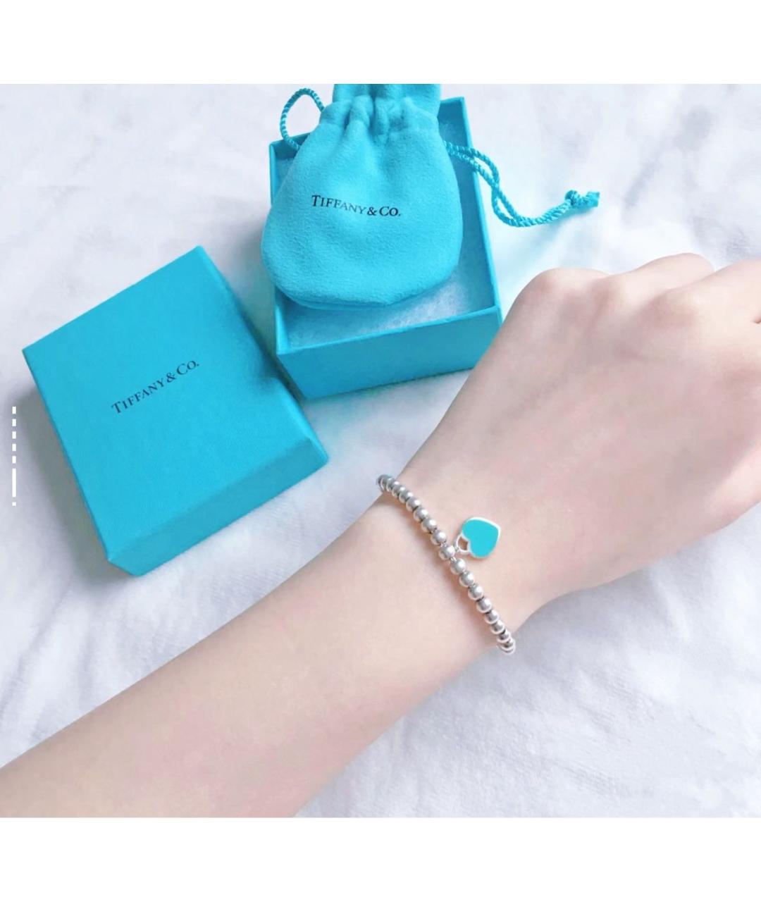 TIFFANY&CO Бирюзовый серебряный браслет, фото 5