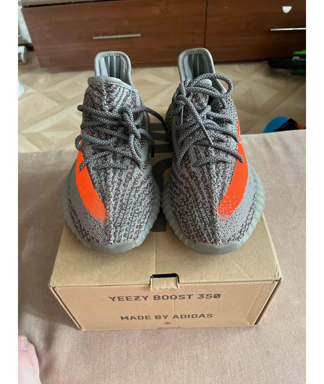 ADIDAS YEEZY Текстильные низкие кроссовки / кеды, фото 2