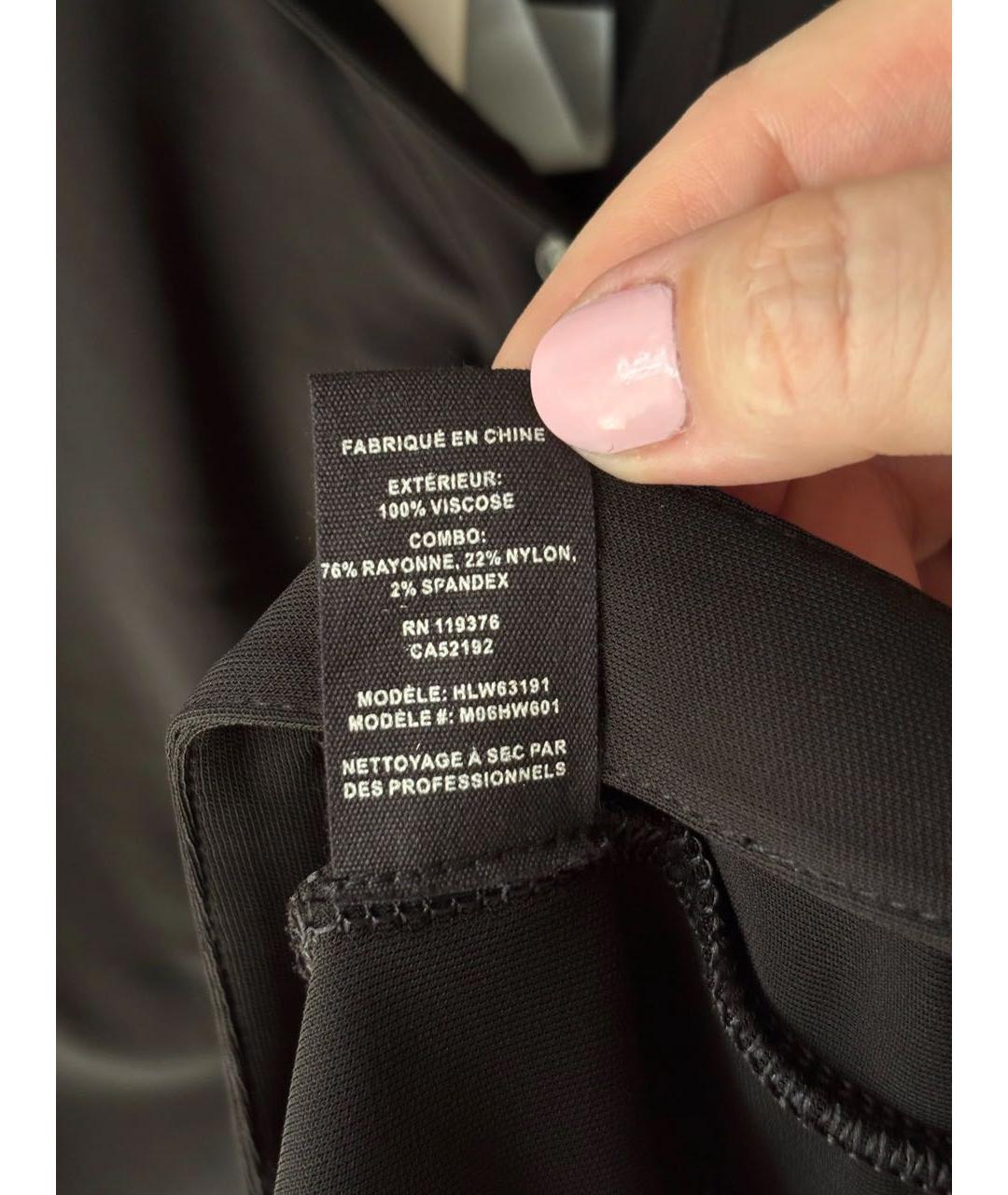 HELMUT LANG Черное вискозное повседневное платье, фото 6
