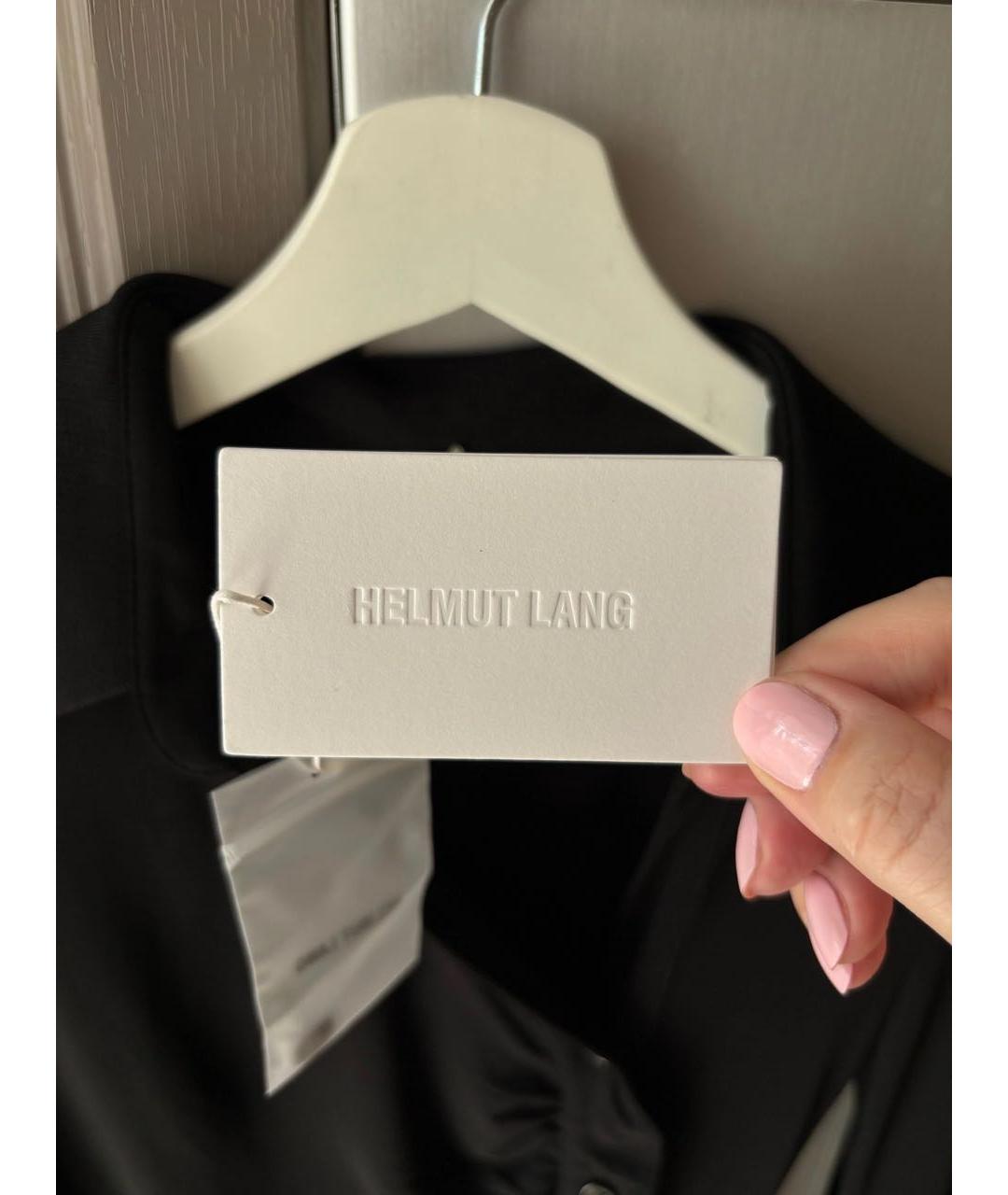 HELMUT LANG Черное вискозное повседневное платье, фото 3