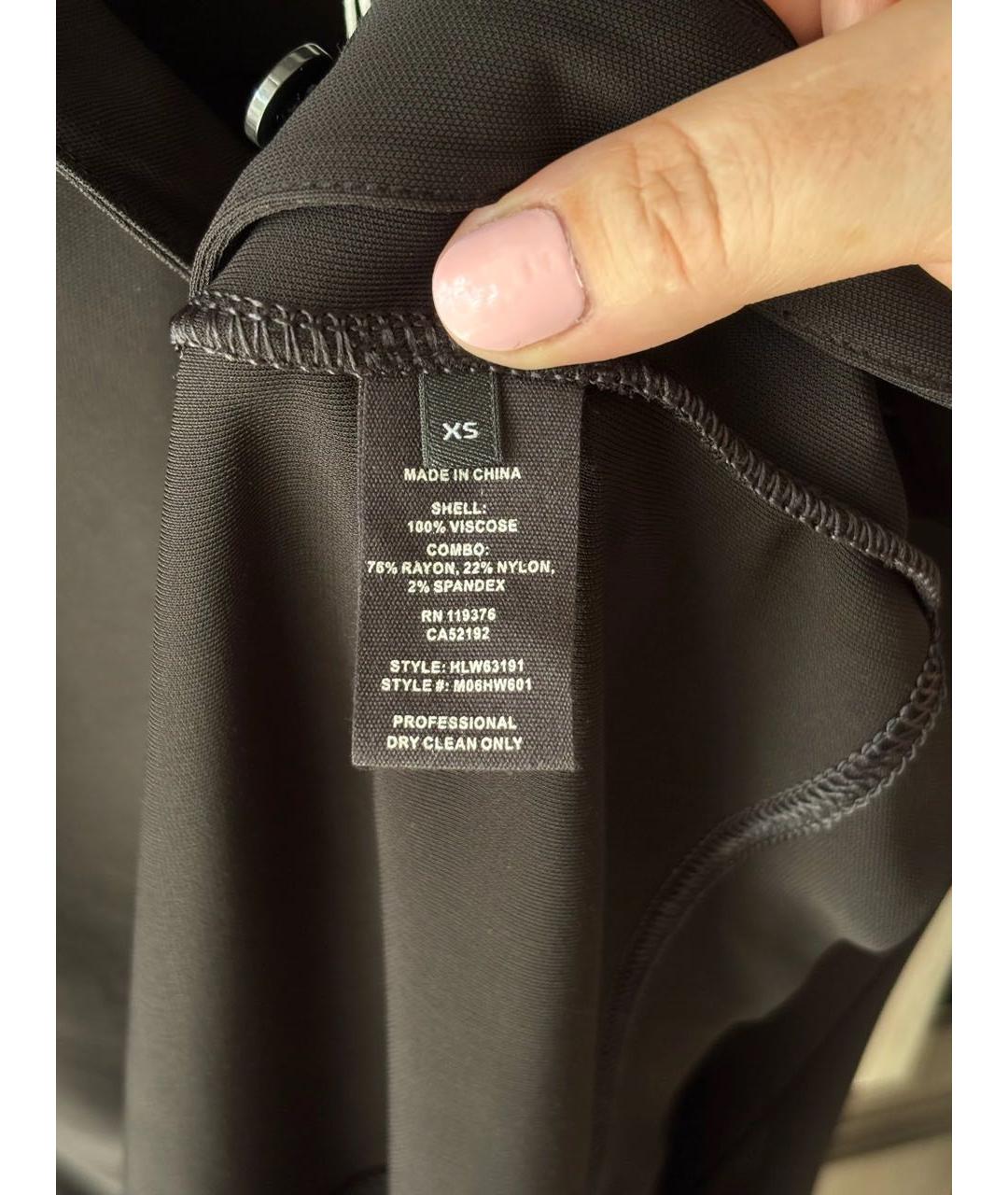 HELMUT LANG Черное вискозное повседневное платье, фото 7