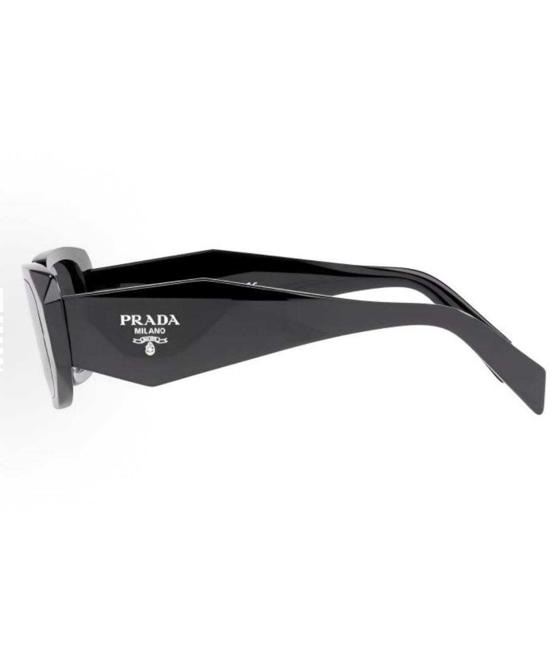 PRADA Черные пластиковые солнцезащитные очки, фото 3