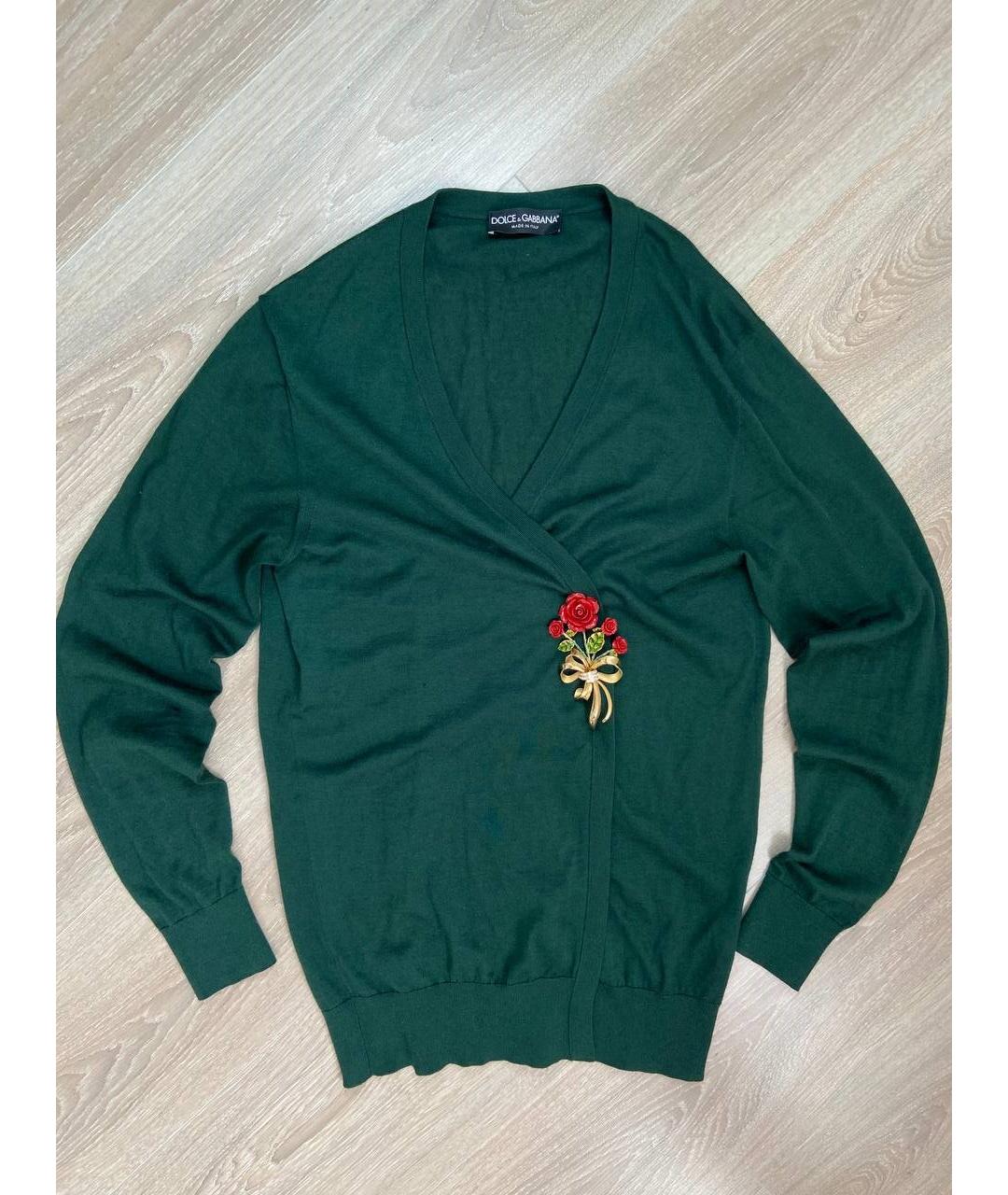DOLCE&GABBANA Зеленый кашемировый кардиган, фото 6