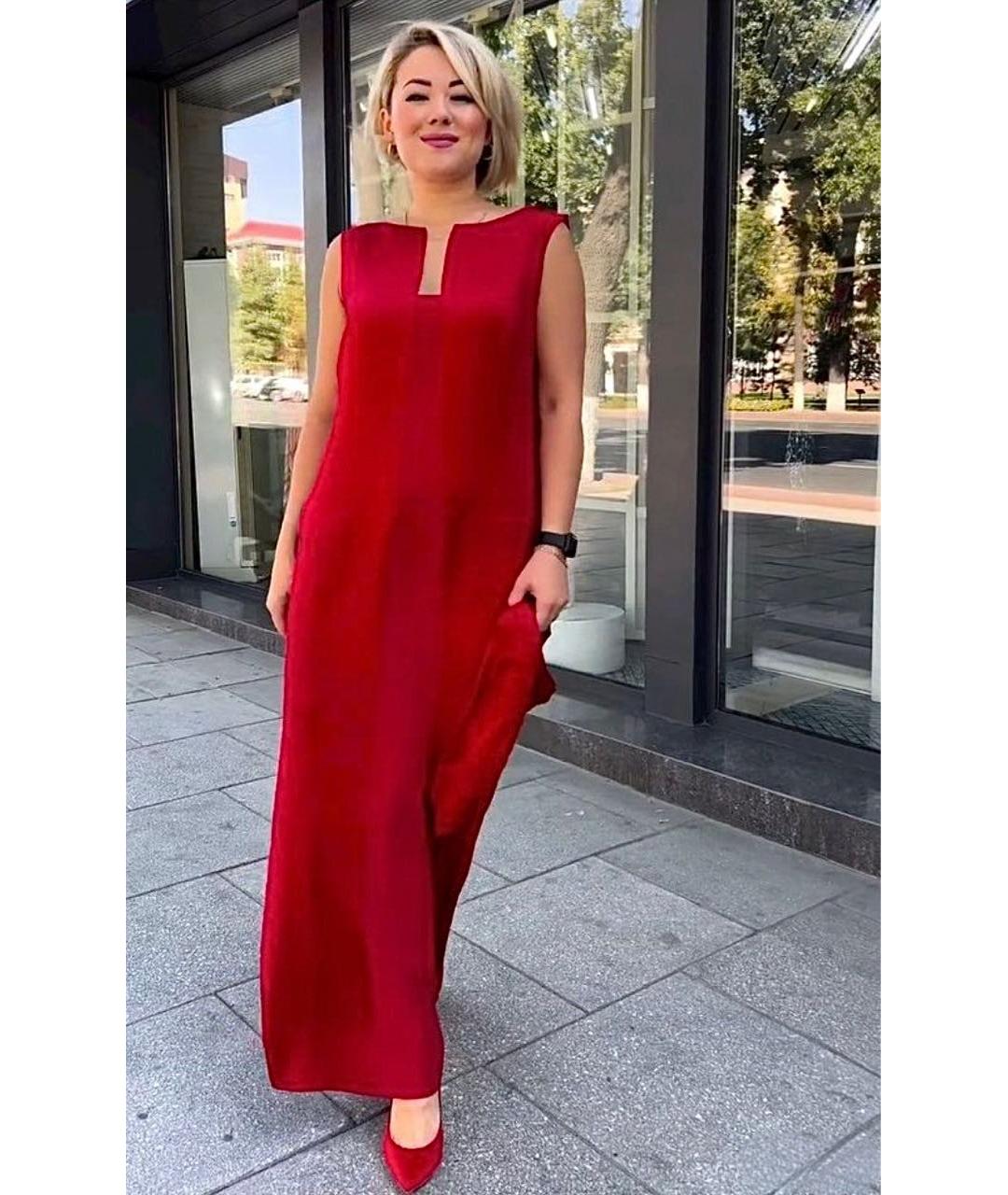 MAX MARA Красное ацетатное вечернее платье, фото 7