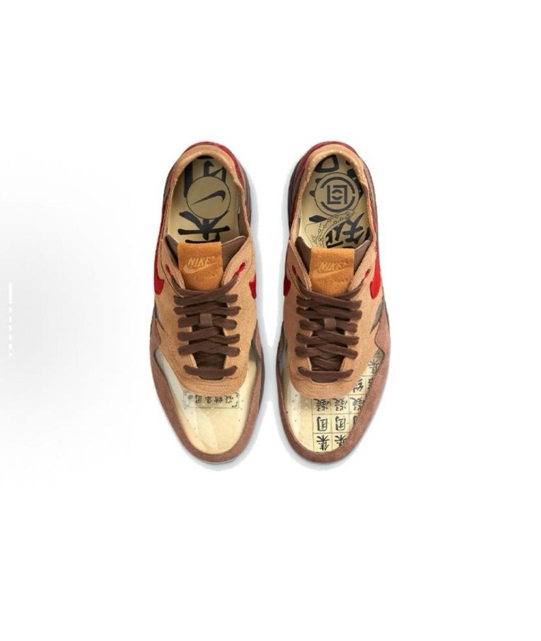 NIKE Коричневые замшевые низкие кроссовки / кеды, фото 4