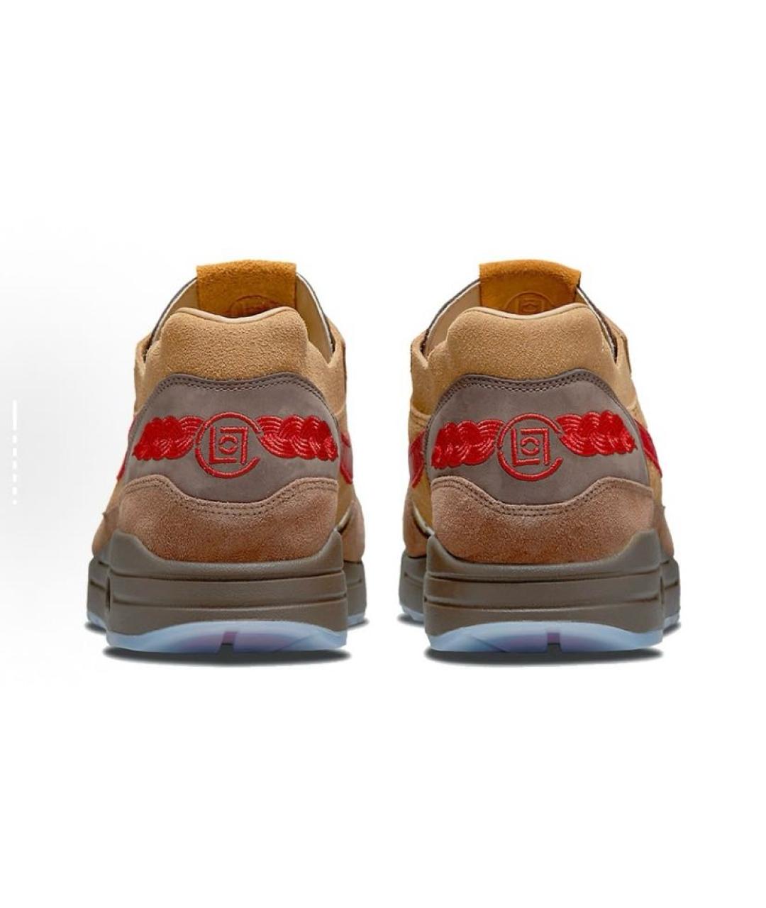 NIKE Коричневые замшевые низкие кроссовки / кеды, фото 5