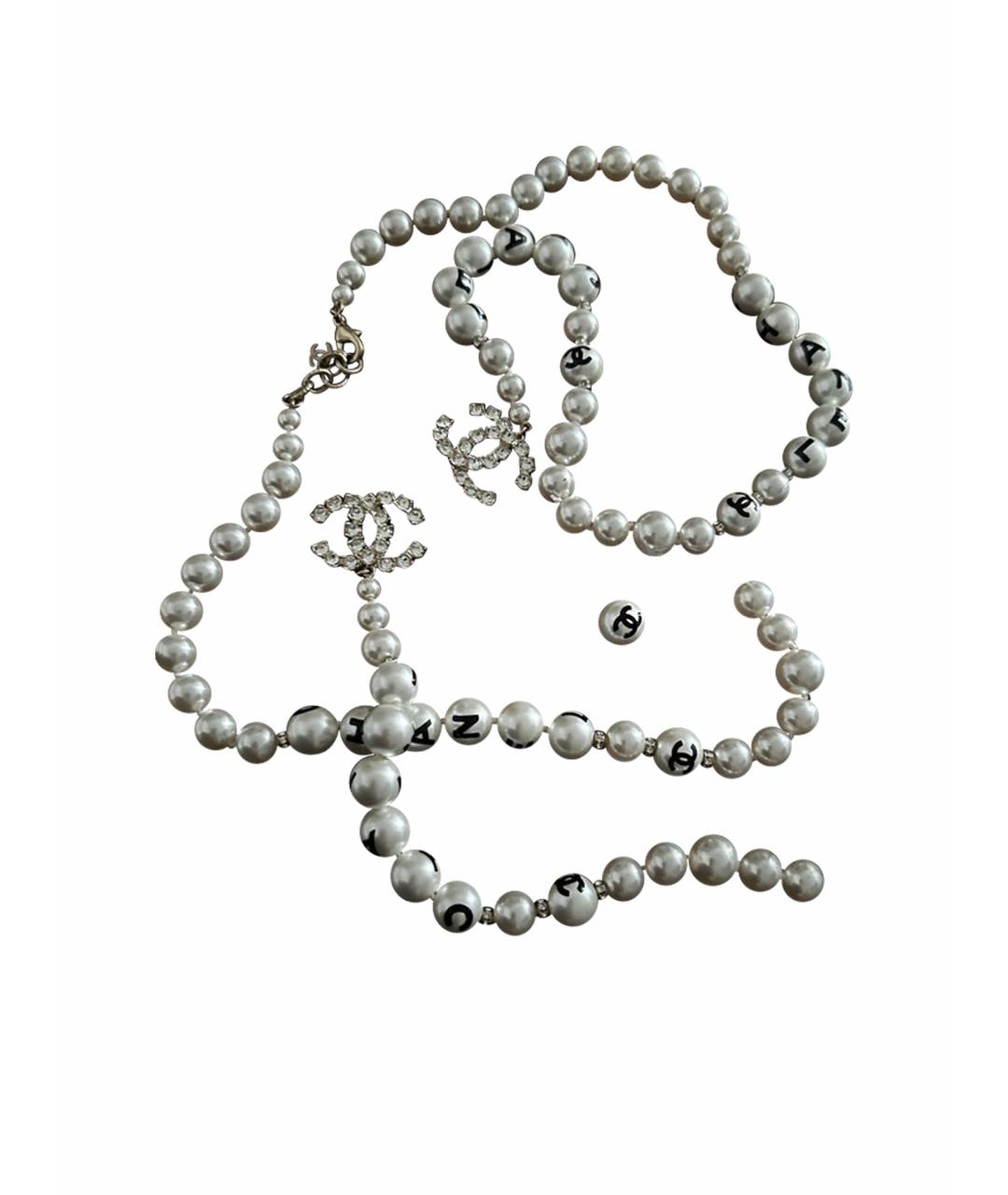 CHANEL Белое жемчужное колье, фото 1
