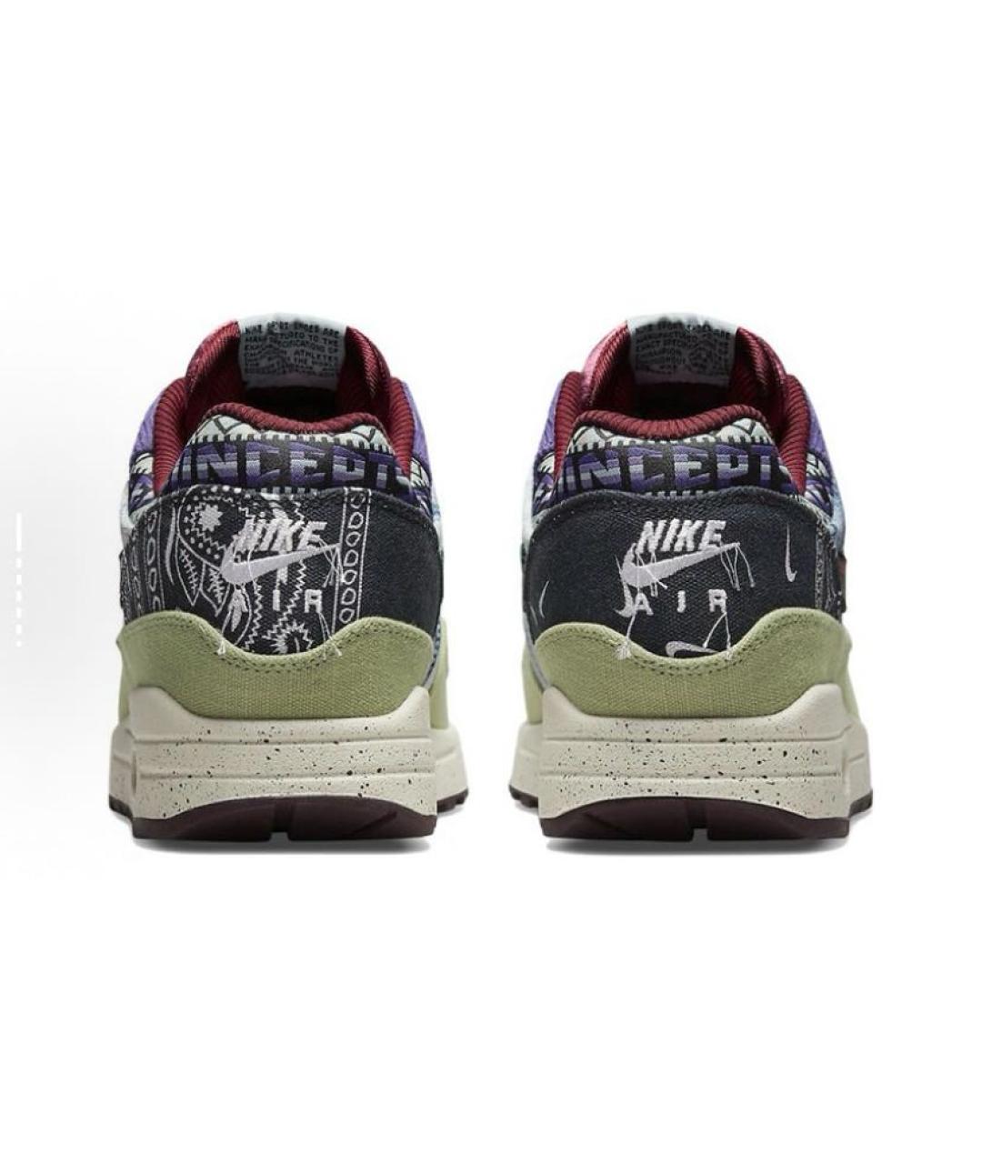 NIKE Зеленые текстильные низкие кроссовки / кеды, фото 5