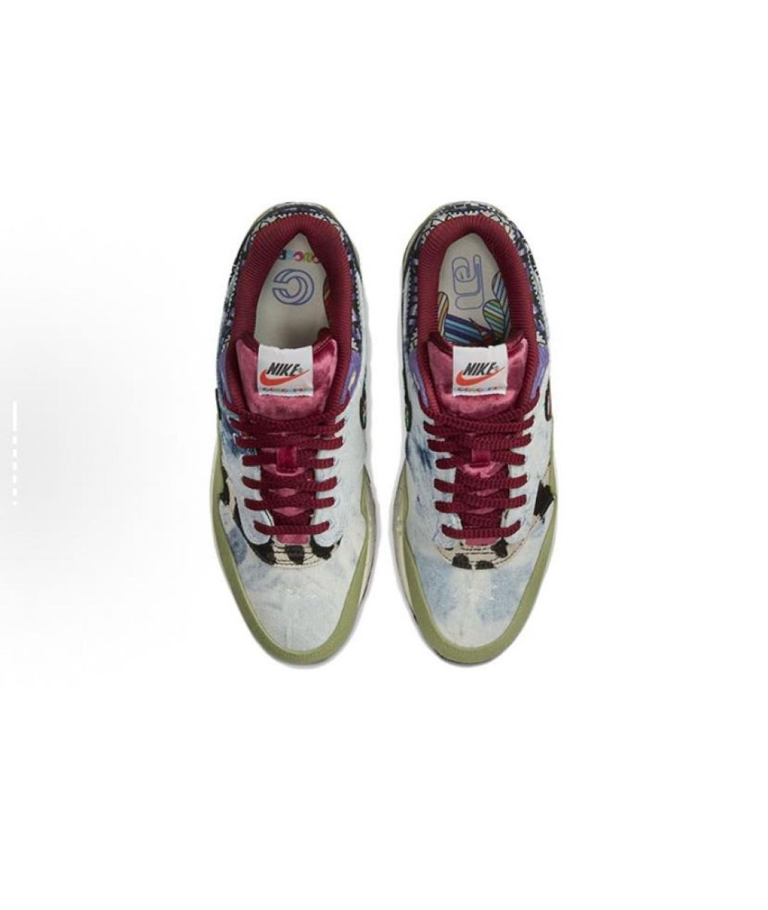 NIKE Зеленые текстильные низкие кроссовки / кеды, фото 4