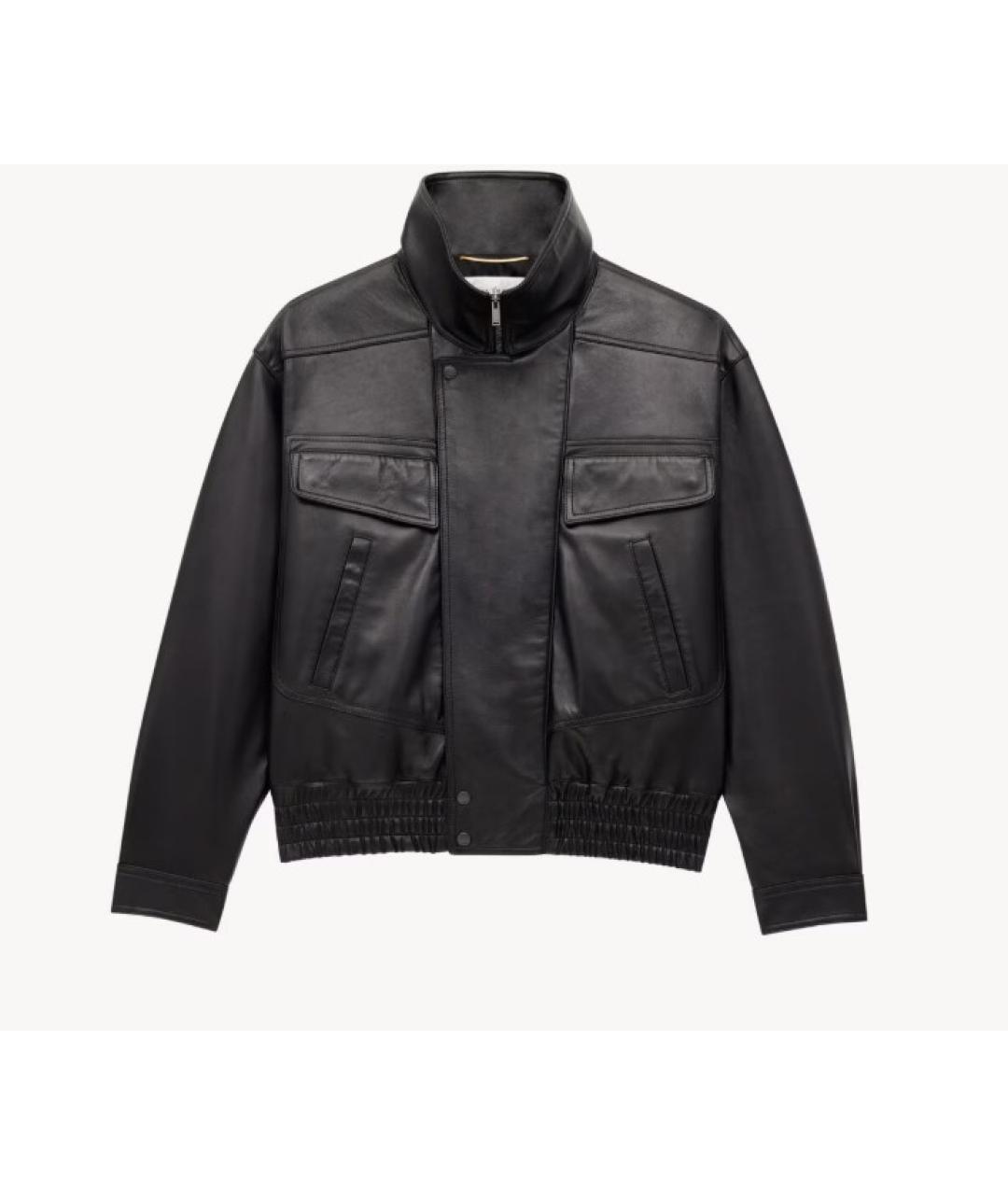 SAINT LAURENT Черная кожаная куртка, фото 5