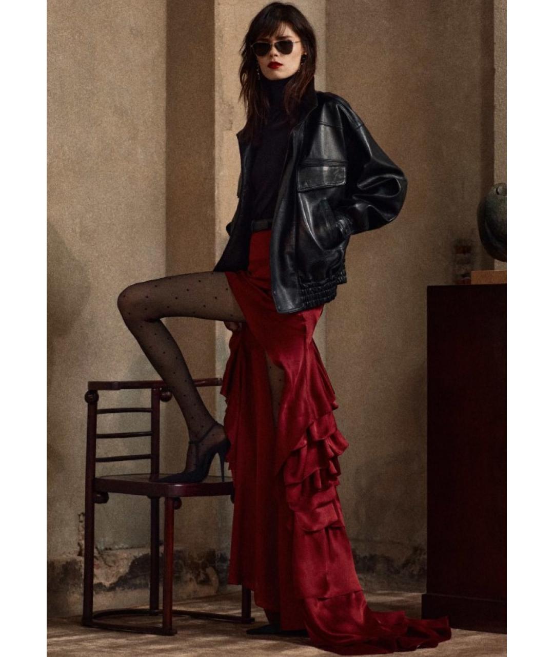 SAINT LAURENT Черная кожаная куртка, фото 2