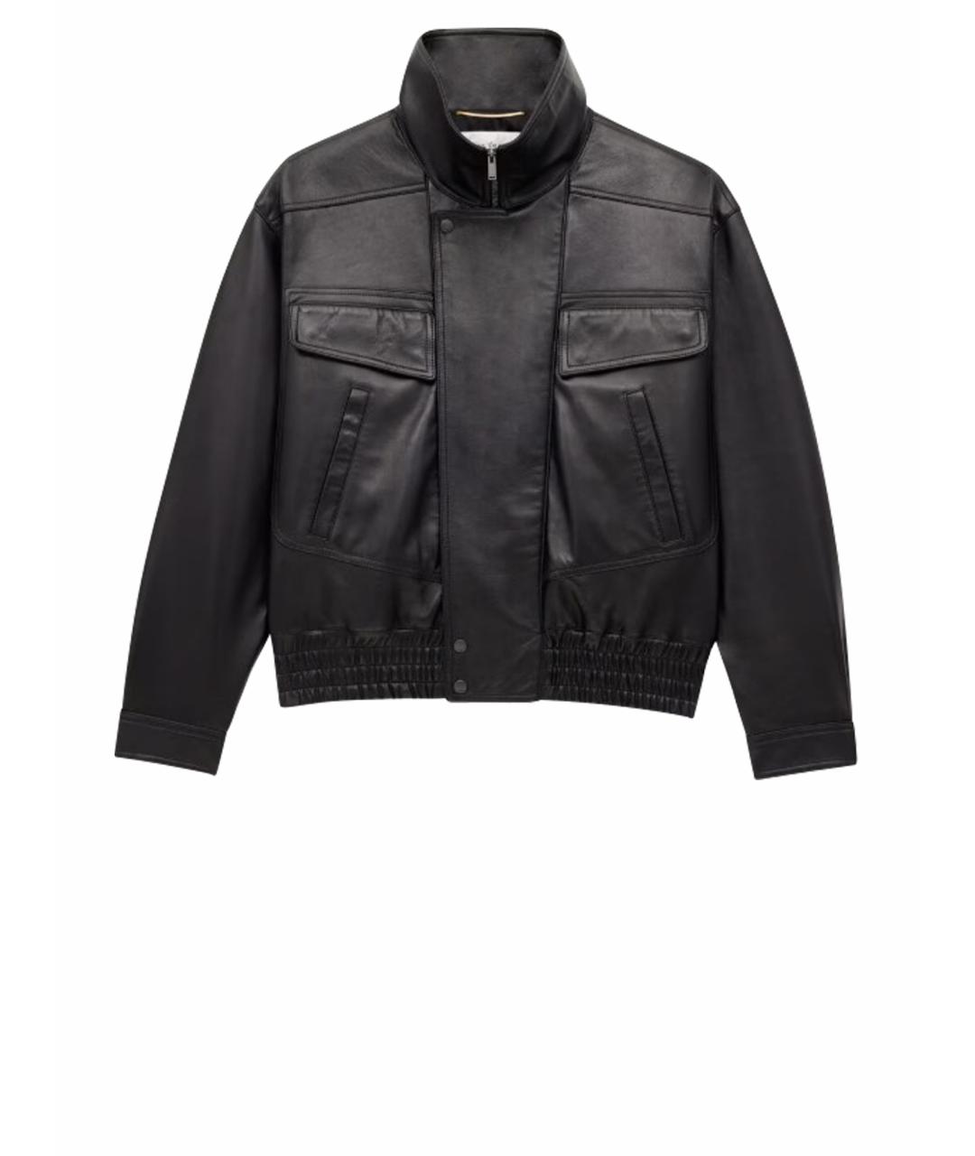 SAINT LAURENT Черная кожаная куртка, фото 1