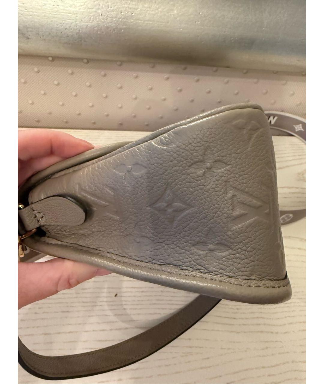 LOUIS VUITTON Бежевая кожаная сумка через плечо, фото 8