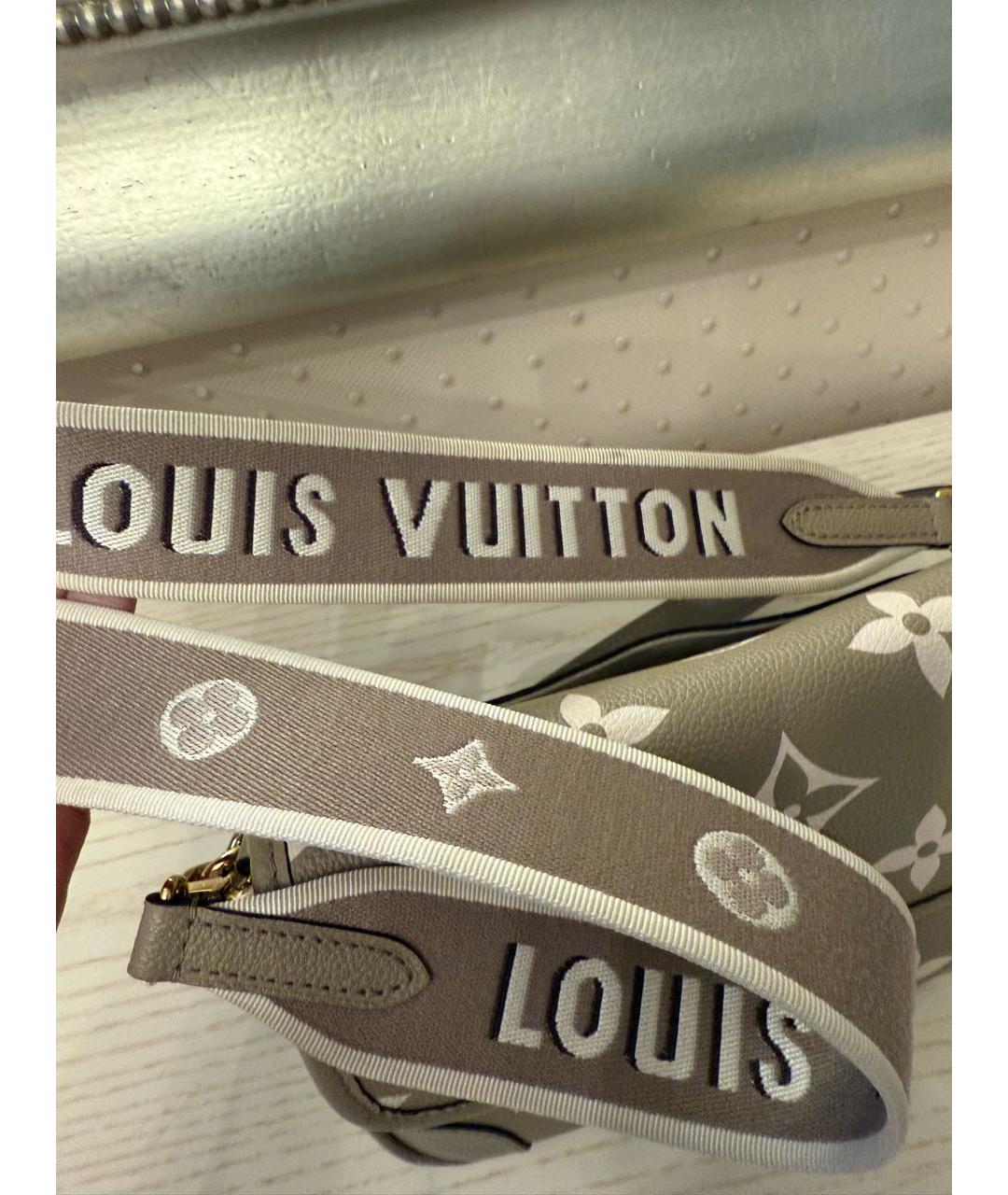 LOUIS VUITTON Бежевая кожаная сумка через плечо, фото 2