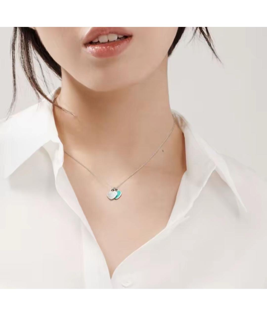 TIFFANY&CO Бирюзовая серебряная цепочка, фото 5