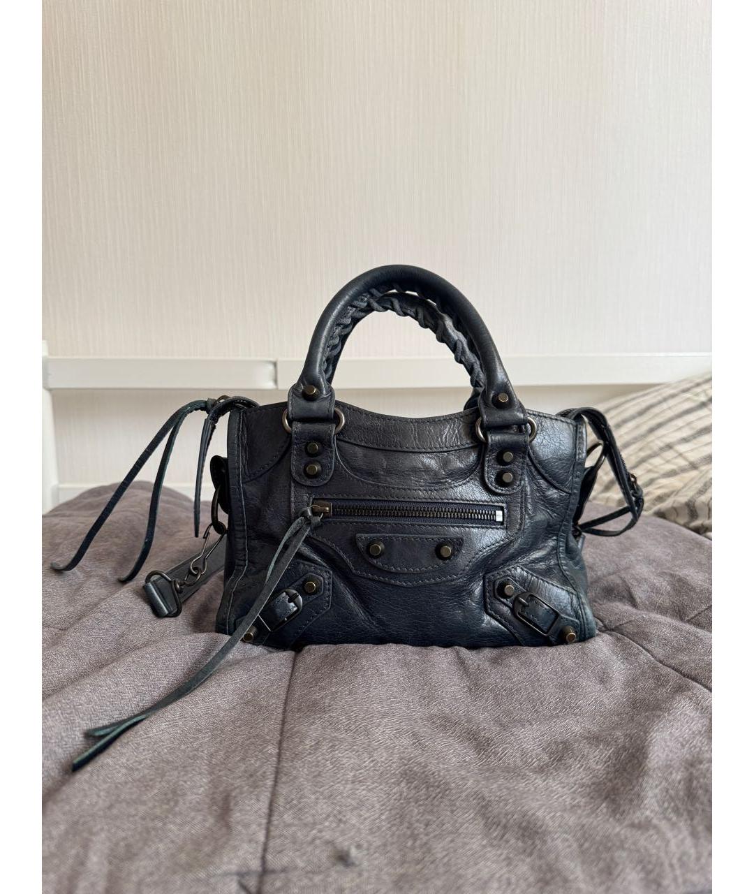 BALENCIAGA Зеленая кожаная сумка через плечо, фото 9