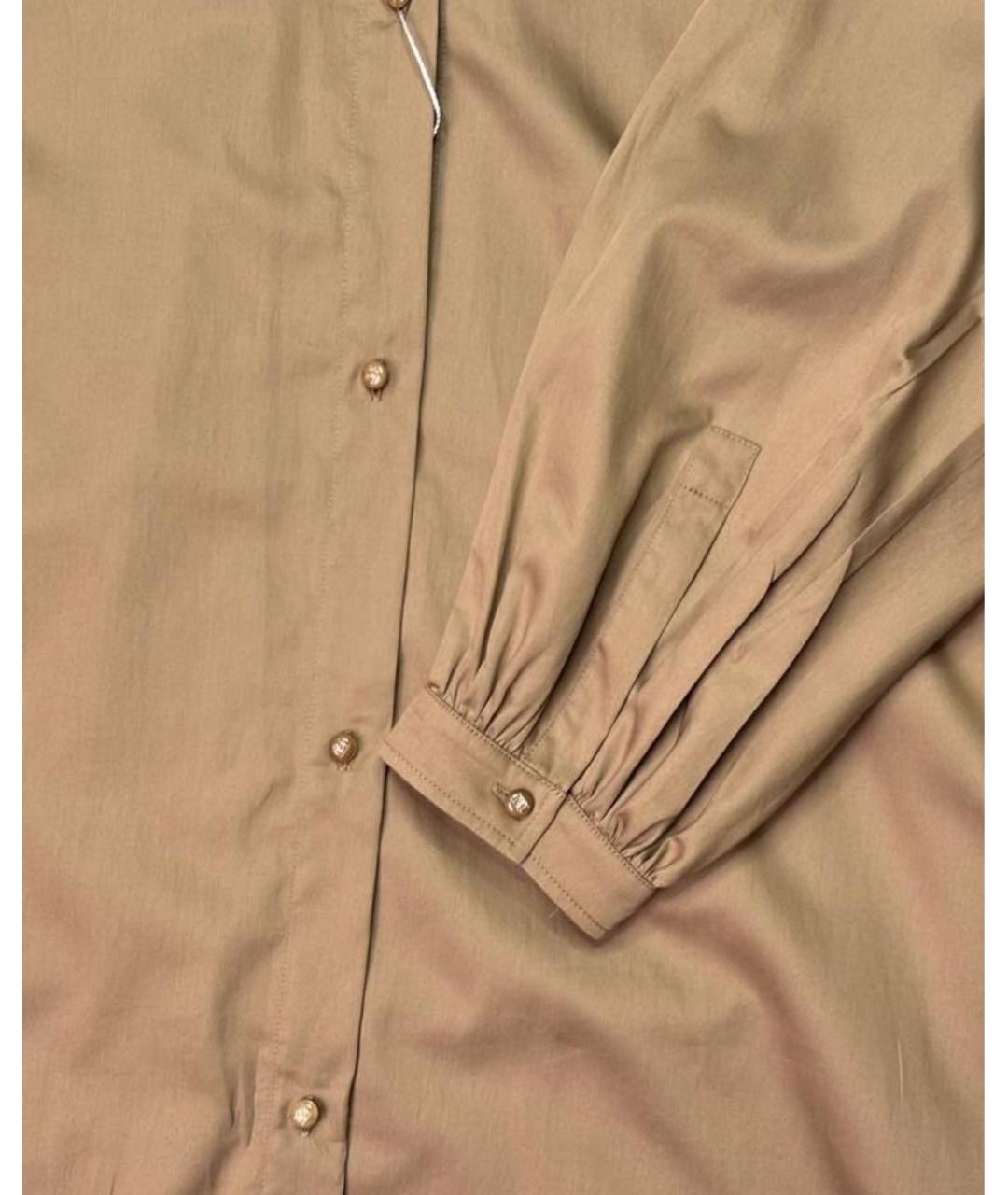 MAX MARA Бежевое хлопковое повседневное платье, фото 4