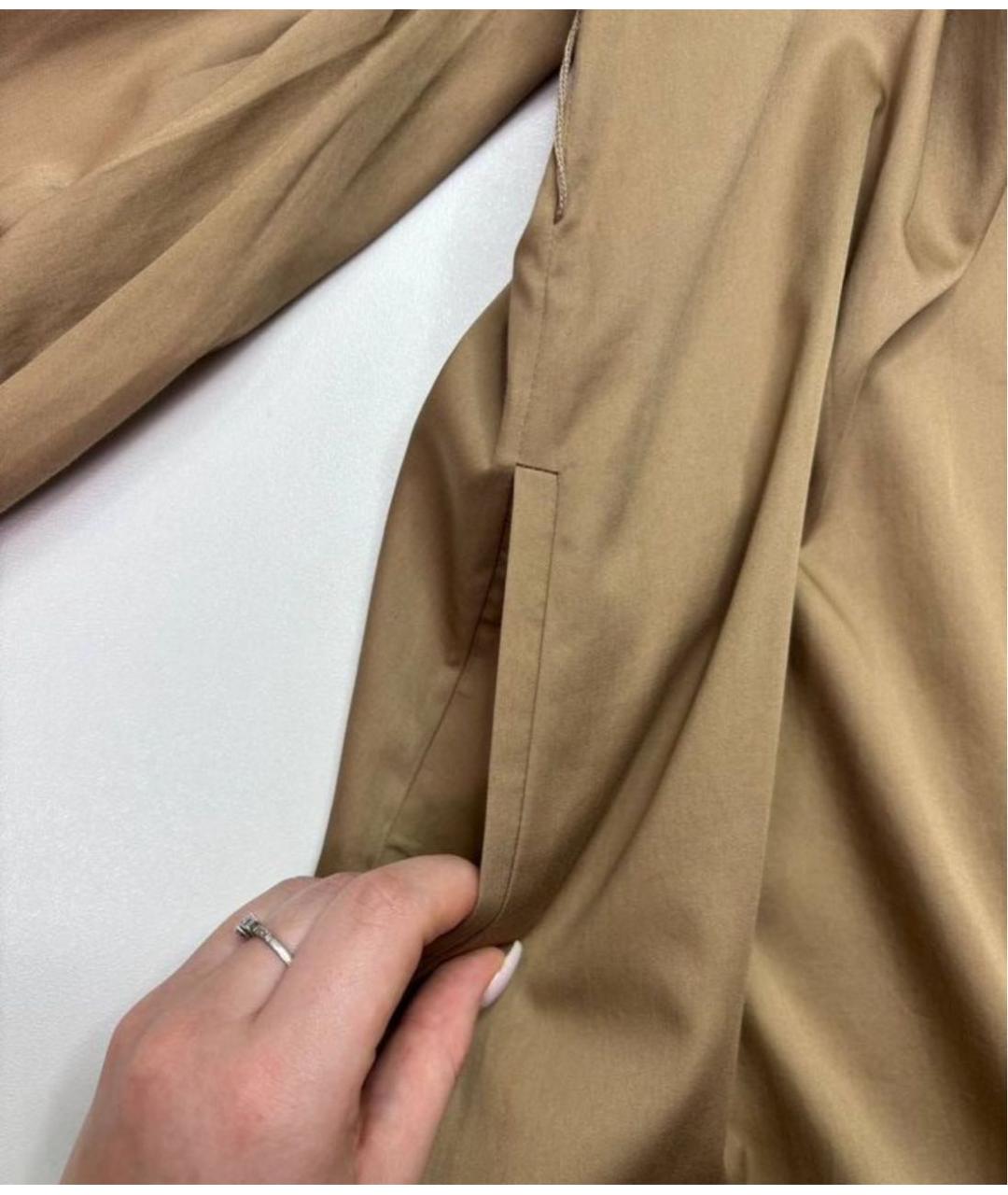 MAX MARA Бежевое хлопковое повседневное платье, фото 5