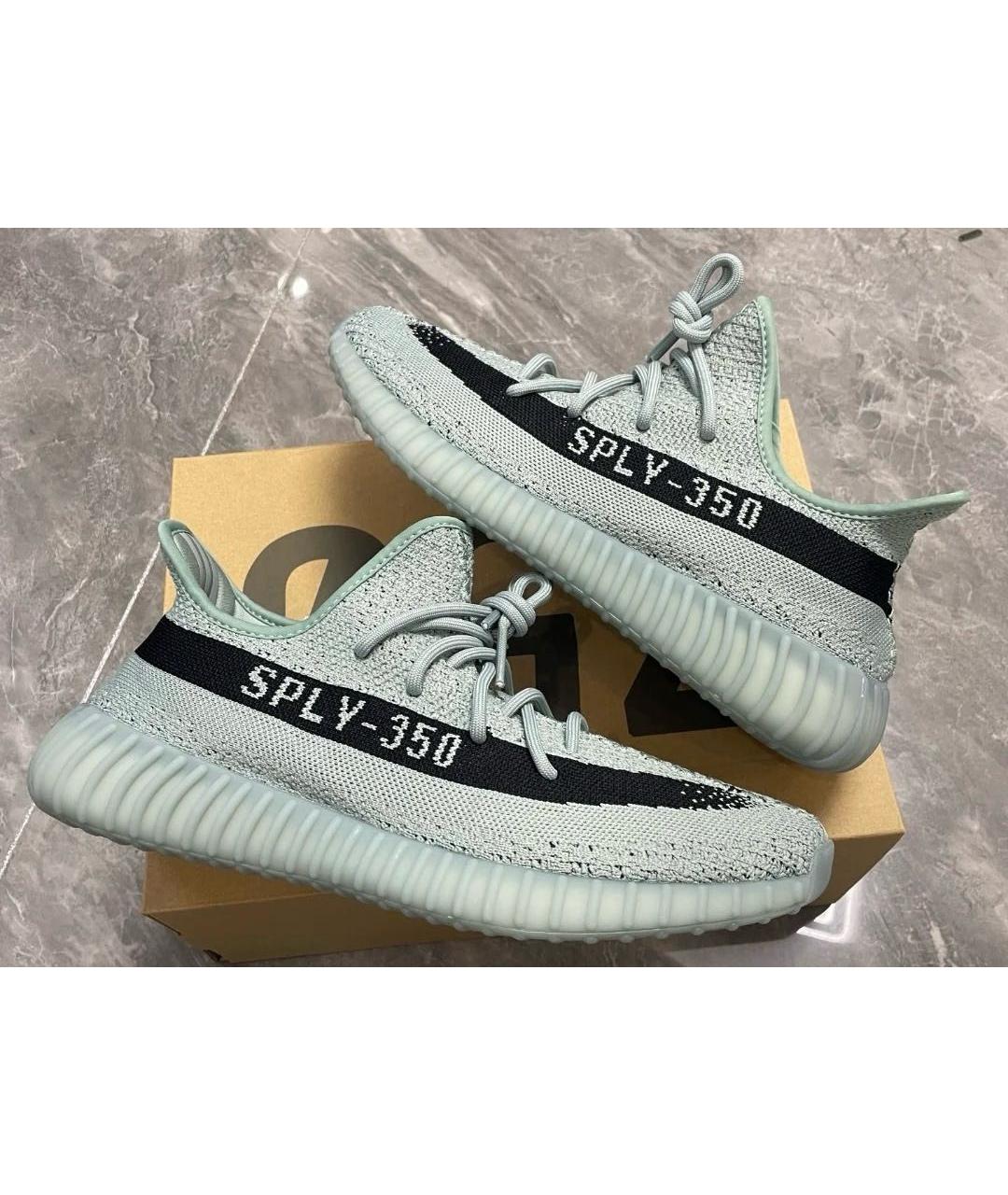 ADIDAS YEEZY Серые текстильные низкие кроссовки / кеды, фото 6