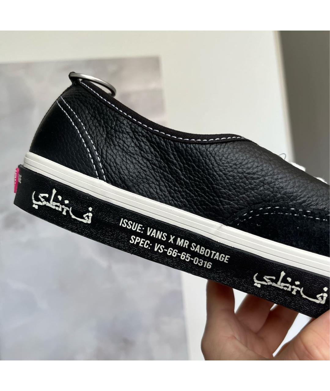 VANS Черные кожаные низкие кроссовки / кеды, фото 5