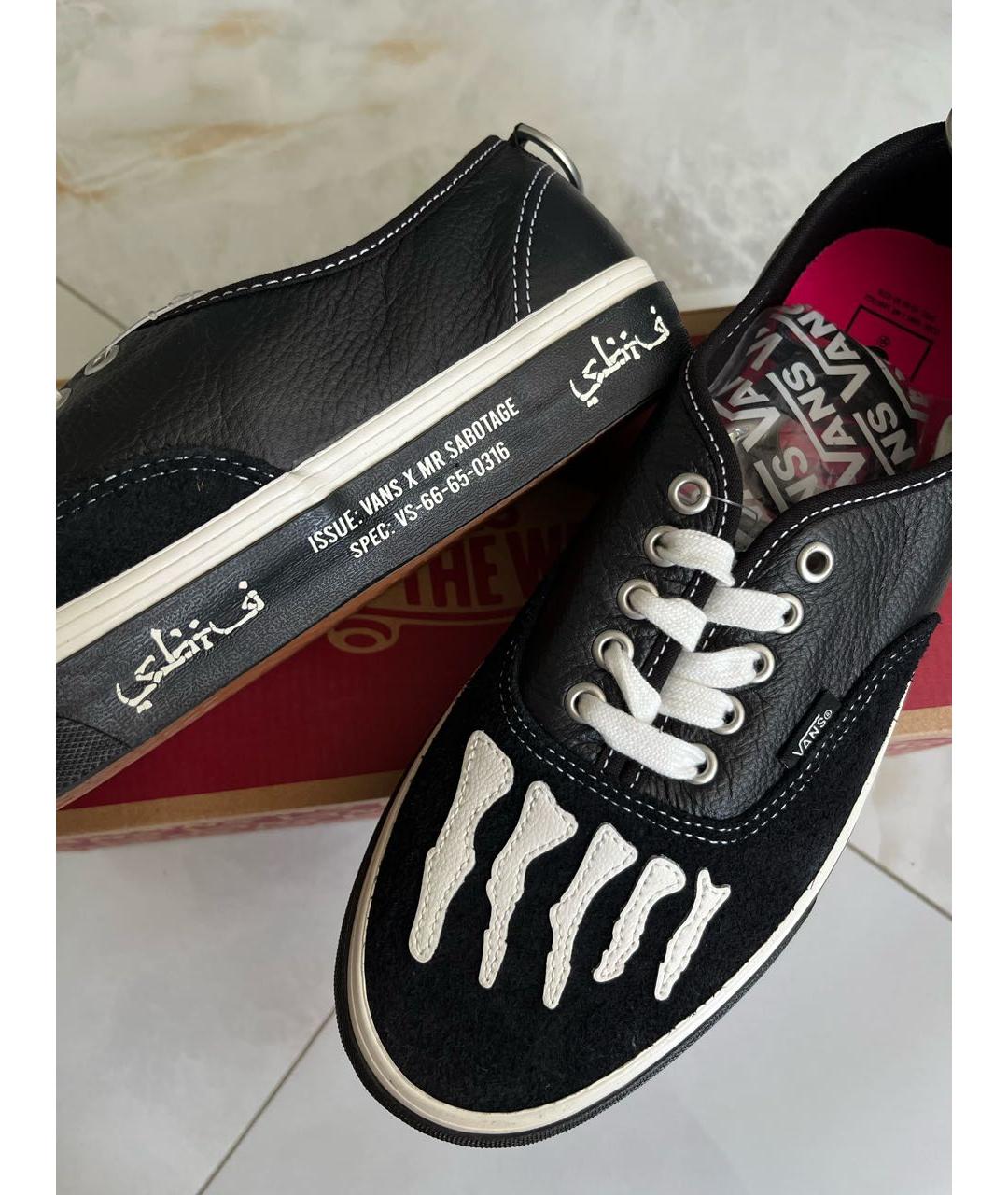 VANS Черные кожаные низкие кроссовки / кеды, фото 2