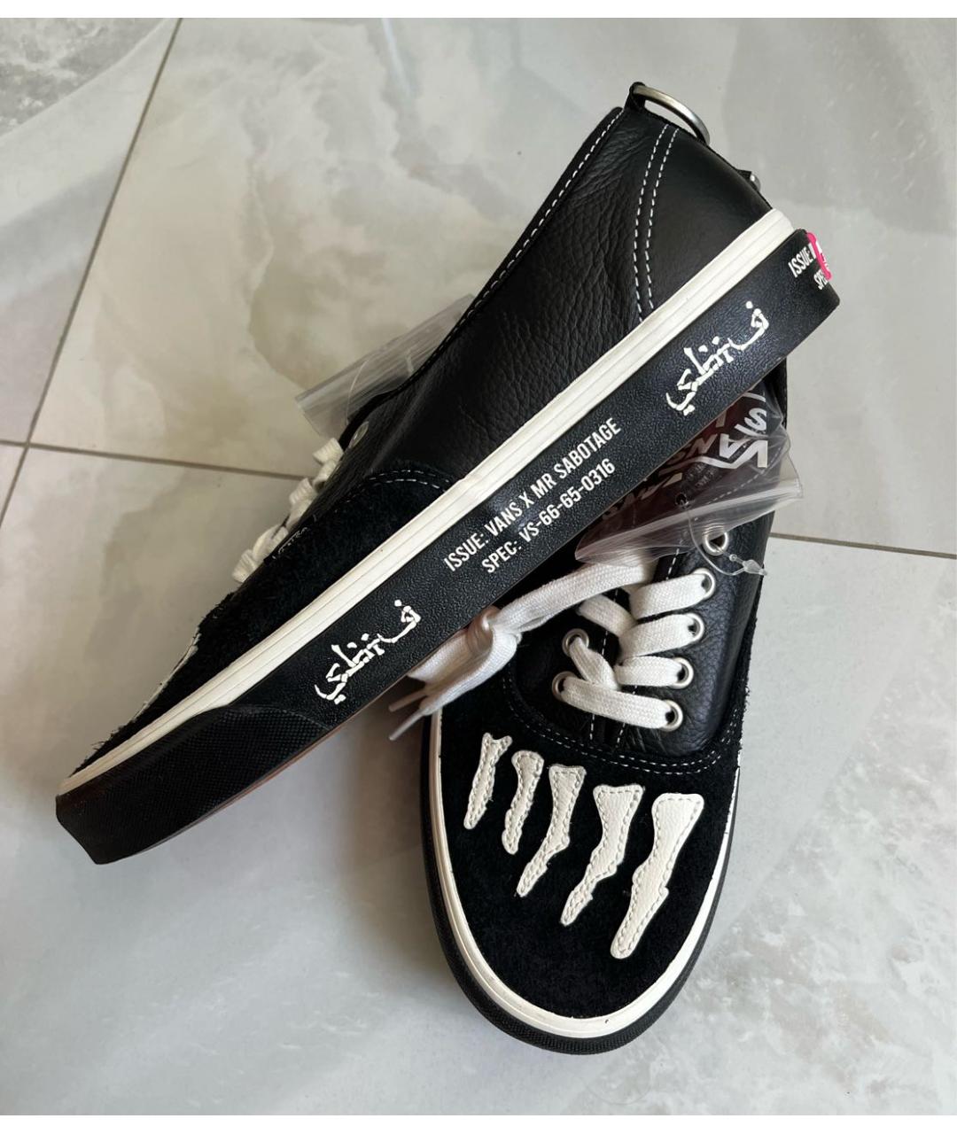VANS Черные кожаные низкие кроссовки / кеды, фото 7