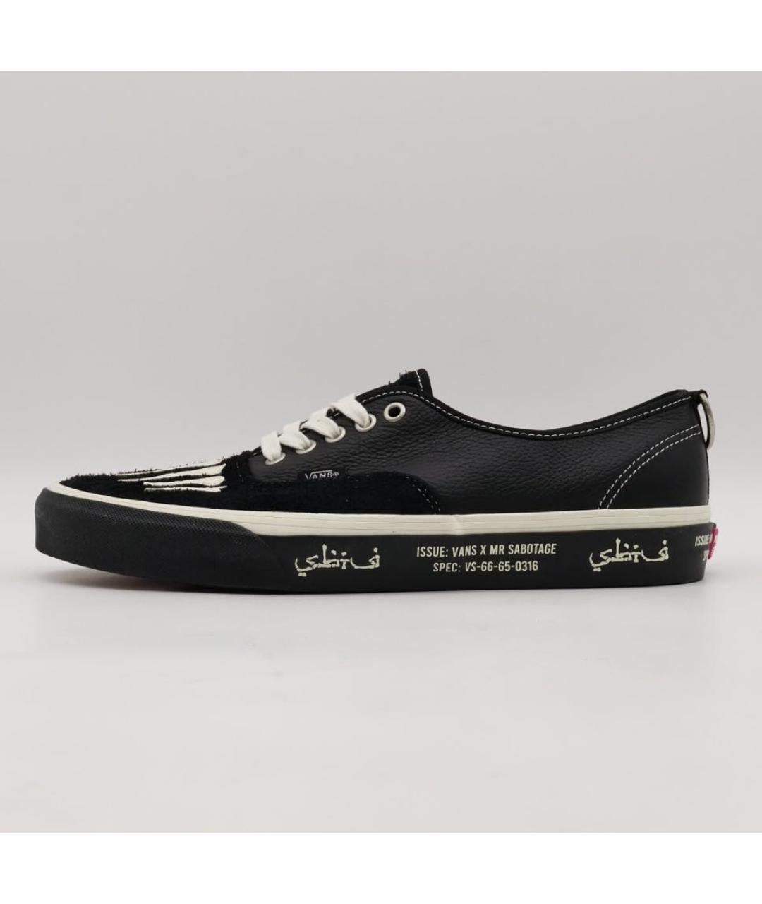 VANS Черные кожаные низкие кроссовки / кеды, фото 9