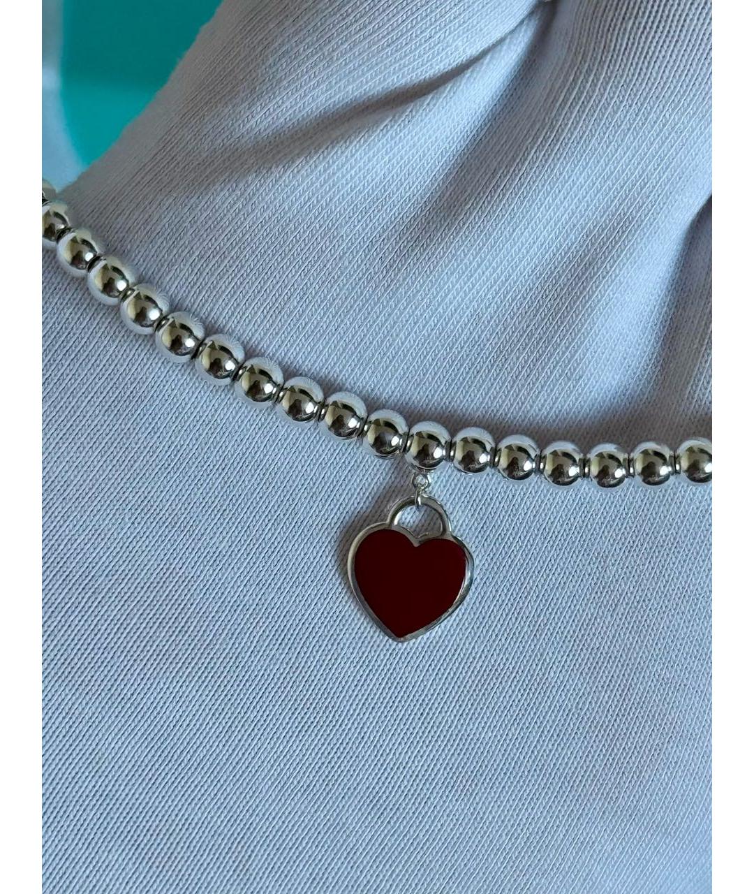 TIFFANY&CO Красный серебряный браслет, фото 4